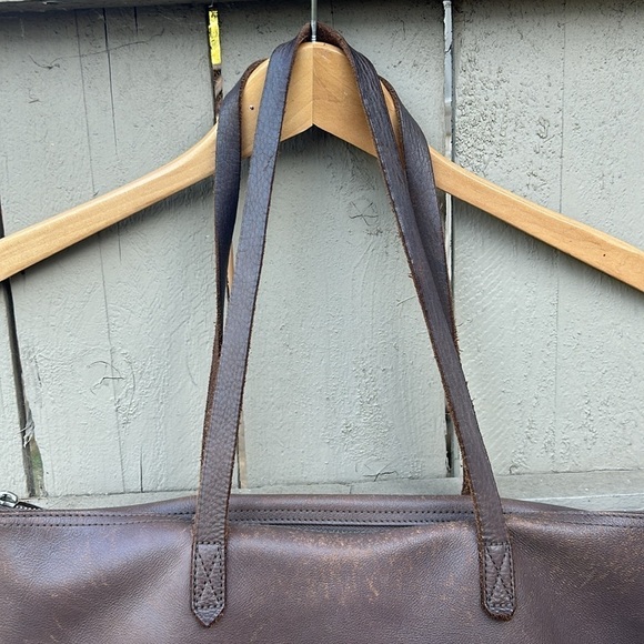 Madewell the Transport Satchel With Pockets Bohemian Festival Distressed Leather - Picture 6 of 15